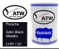 Preview: Porsche, Satin Black Metallic, LY9Y / Q1: 500ml Lackdose, von ATW Autoteile West.
